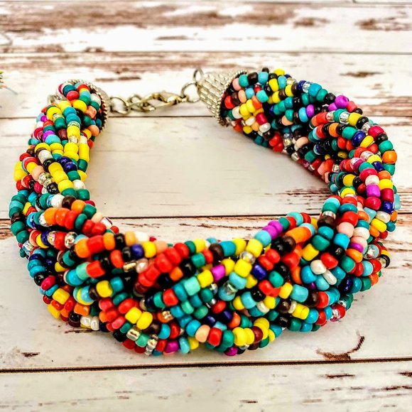 Boho Braided Bead Bracelet - Picture 5 of 8